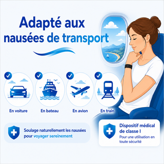 Sea-Band Adulte — Bracelet d'acupression anti-nausées