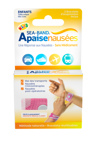 Boîte Sea-Band Apaisenausées Enfant rose